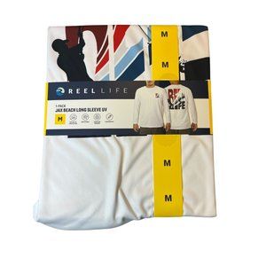 Reel Life Jax Beach Long Sleeve UV Shirt M White Quick-Dry